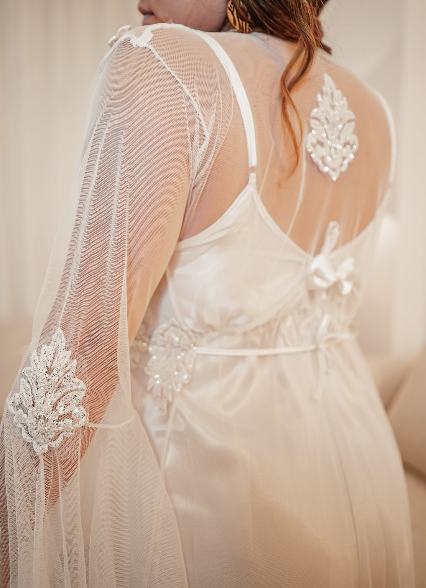 Déshabillé Mariée Long قميص نوم عروس طويل